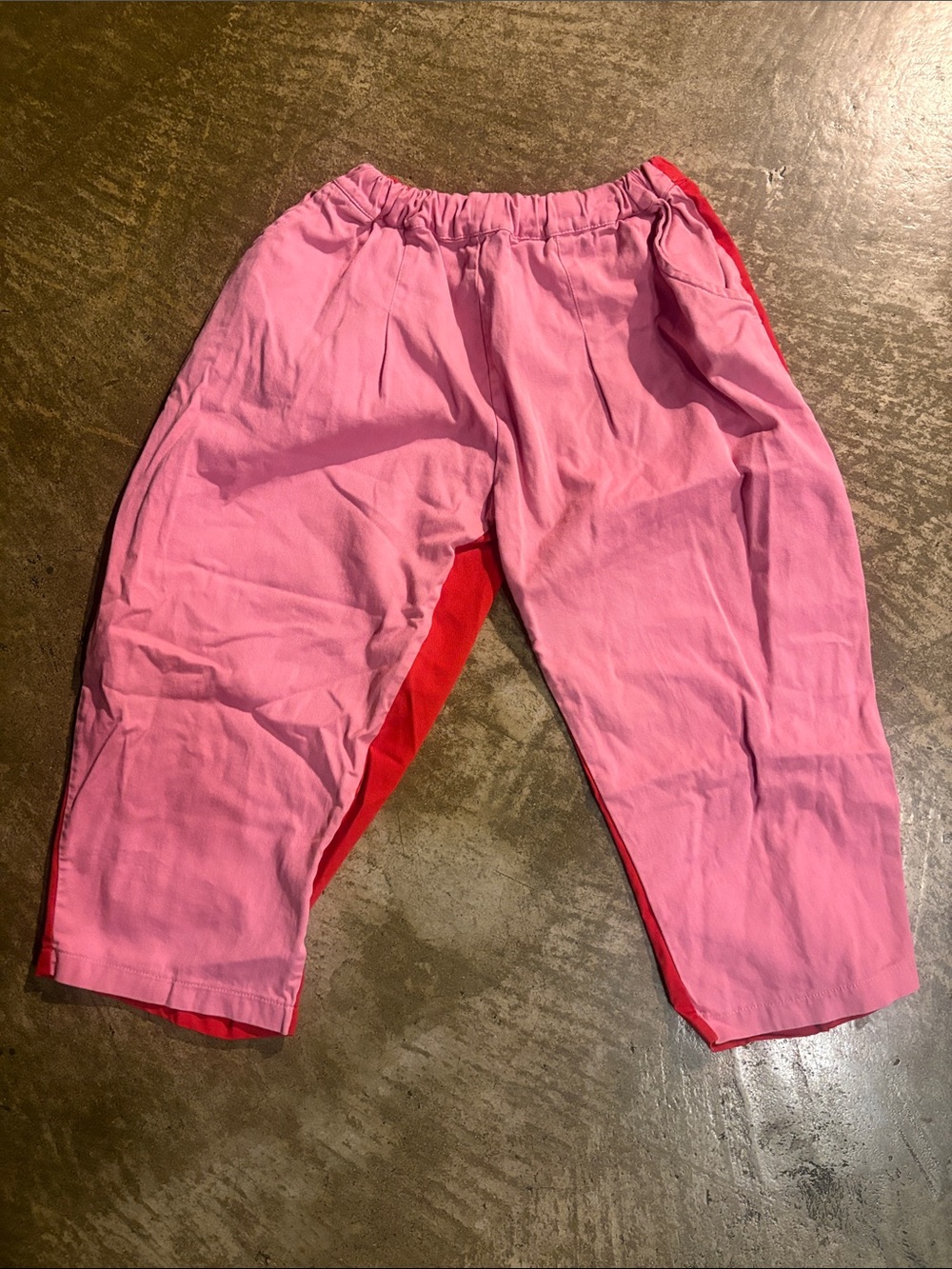 Kids Pink and Red Cotton Pull-On Bottoms